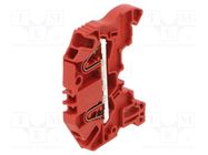 Splice terminal: rail; 0.2÷2.5mm2; ways: 1; terminals: 2; red; SNK 