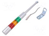 Signalling column; red/amber/green; LED; 24VDC; IP54; LR; ABS PATLITE