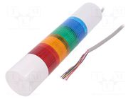 Signalling column; red/amber/green/blue; LED; 24VDC; IP65; LR6 PATLITE