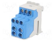 Splice terminal: distribution block; 10mm2,25mm2; ways: 1; blue SIMET