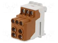 Splice terminal: distribution block; 10mm2,25mm2; ways: 1; brown SIMET