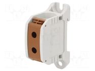 Splice terminal: rail; STB; 150A; 1kV; screw terminal; brown; 50mm2 SIMET