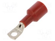 Tip: ring tube; M6; Ø: 6.3mm; 10mm2; crimped; for cable; insulated BM GROUP