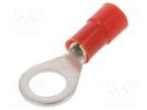 Tip: ring; M6; Ø: 6.2mm; 0.25÷1.5mm2; crimped; for cable; insulated BM GROUP