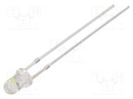 LED; 3mm; white cold; blinking; 5800÷7000mcd; 30°; 3÷5VDC; 20mA OPTOSUPPLY