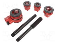 Kit: ratchet pipe threading; Thread: 1 1/4",1",1/2",3/4" PROLINE