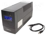 Power supply: UPS; 480W; 850VA; 230V; 286x100x144mm; 9Ah; Ubatt: 12V QOLTEC