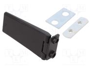 Hinge; Width: 63mm; zinc alloy; black; H: 33mm RST ROZTOCZE