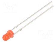 LED; red; 3mm; 220÷330mcd; 30°; Front: convex; 1.8÷2.6VDC; -30÷85°C OPTOSUPPLY