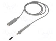 Probe: for oscilloscope; 0÷500MHz; 10: 1; 0.9ns; 10÷25pF; grey; 1.2m STÄUBLI