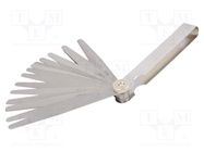 Metric feeler gauge; Range: 0,05÷1mm; L: 100mm; Width: 13mm; 20pcs. SCALA