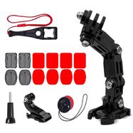 GoPro set of helmet mounting accessories for GoPro, DJI, Insta360, SJCam, Eken sports cameras (GoPro Cycling Helmet Chin Holder), Hurtel