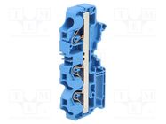 Splice terminal: rail; 0.5÷10mm2; ways: 1; terminals: 3; blue; SNK 