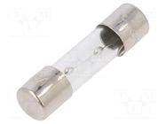 Fuse: fuse; 6.3A; 250VAC; time-lag; glass; 5x20mm; TSC; brass; bulk OPTIFUSE