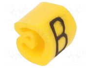 Markers; Marking: B; 1.3÷3mm; PVC; yellow; -30÷80°C; leaded; CLI C WEIDMÜLLER