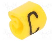 Markers; Marking: C; 1.3÷3mm; PVC; yellow; -30÷80°C; leaded; CLI C WEIDMÜLLER