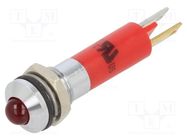 Indicator: LED; prominent; red; 24VDC; Ø8mm; IP67; metal,plastic CML INNOVATIVE TECHNOLOGIES