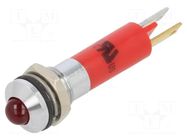 Indicator: LED; prominent; red; 24VDC; Ø8mm; IP67; metal,plastic CML INNOVATIVE TECHNOLOGIES