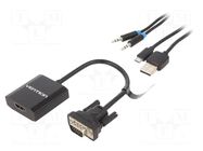 Converter; D-Sub 15pin HD plug,HDMI socket; 0.15m; HDMI 1.4 VENTION