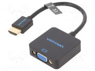 Converter; D-Sub 15pin HD plug,HDMI socket; 0.15m; HDMI 1.4 VENTION