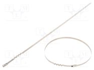 Cable tie; L: 360mm; W: 4.6mm; stainless steel AISI 304; 445N RAYCHEM RPG