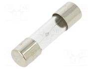 Fuse: fuse; 6A; 250VAC; medium time-lag; glass; 5x20mm; brass; bulk OPTIFUSE