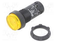 Switch: push-button; 22mm; Stabl.pos: 1; NO; yellow; LED; 24V; IP65 SCHNEIDER ELECTRIC