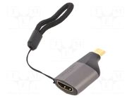 Adapter; HDMI 2.0; HDMI socket,USB C plug; gold-plated VENTION