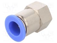 Push-in fitting; straight; -0.95÷15bar; nickel plated brass PNEUMAT