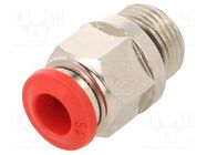 Push-in fitting; straight; -0.99÷20bar; nickel plated brass 