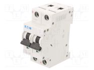 Circuit breaker; 250VDC; Inom: 2A; Poles: 2; for DIN rail mounting EATON ELECTRIC