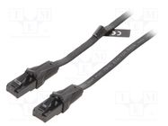 Patch cord; U/UTP; 6; Cu; PVC; black; 0.75m; RJ45 plug,both sides VENTION