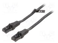 Patch cord; U/UTP; 6; Cu; PVC; black; 1m; RJ45 plug,both sides VENTION