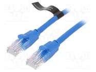 Patch cord; U/UTP; 6; CCA; PVC; blue; 1m; RJ45 plug,both sides VENTION