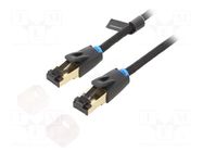Patch cord; RJ45 plug,both sides; S/FTP; Cat 8; Cu; PVC; textile VENTION
