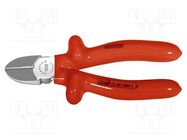 Pliers; side,cutting,insulated; 165mm; Cut: with side face 