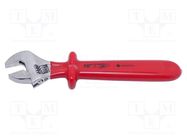 Wrench; insulated,adjustable; 250mm; Max jaw capacity: 30mm 