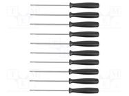 Kit: screwdrivers; slot; 10pcs. BERNSTEIN