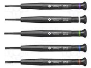 Kit: screwdrivers; precision; slot; 5pcs. BERNSTEIN