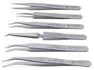Tweezers-set; for precision works; 6pcs. BERNSTEIN