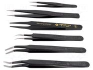 Kit: tweezers; for precision works; ESD; 6pcs. BERNSTEIN