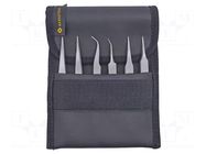 Tweezers-set; for precision works; 6pcs. BERNSTEIN