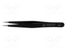 Tweezers; Blade tip shape: sharp; Tweezers len: 85mm; ESD BERNSTEIN