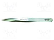 Tweezers; 130mm; Blade tip shape: sharp; universal 