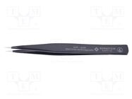 Tweezers; Blade tip shape: sharp; Tweezers len: 130mm; ESD BERNSTEIN