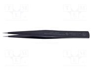 Tweezers; Blade tip shape: sharp; Tweezers len: 140mm; ESD BERNSTEIN