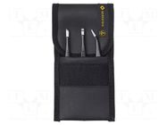 Kit: tweezers; for precision works; ESD; 3pcs. BERNSTEIN