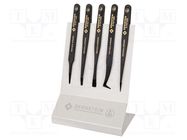 Kit: tweezers; for precision works; ESD; 5pcs. BERNSTEIN