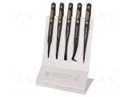 Kit: tweezers; for precision works; ESD; 5pcs. BERNSTEIN