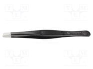 Tweezers; Blade tip shape: flat,rounded; Tweezers len: 120mm; ESD BERNSTEIN
